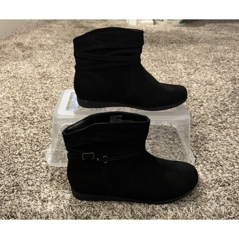 NEW St. John’s Bay Black Kumba Ankle Boots Women’s Size 6.5